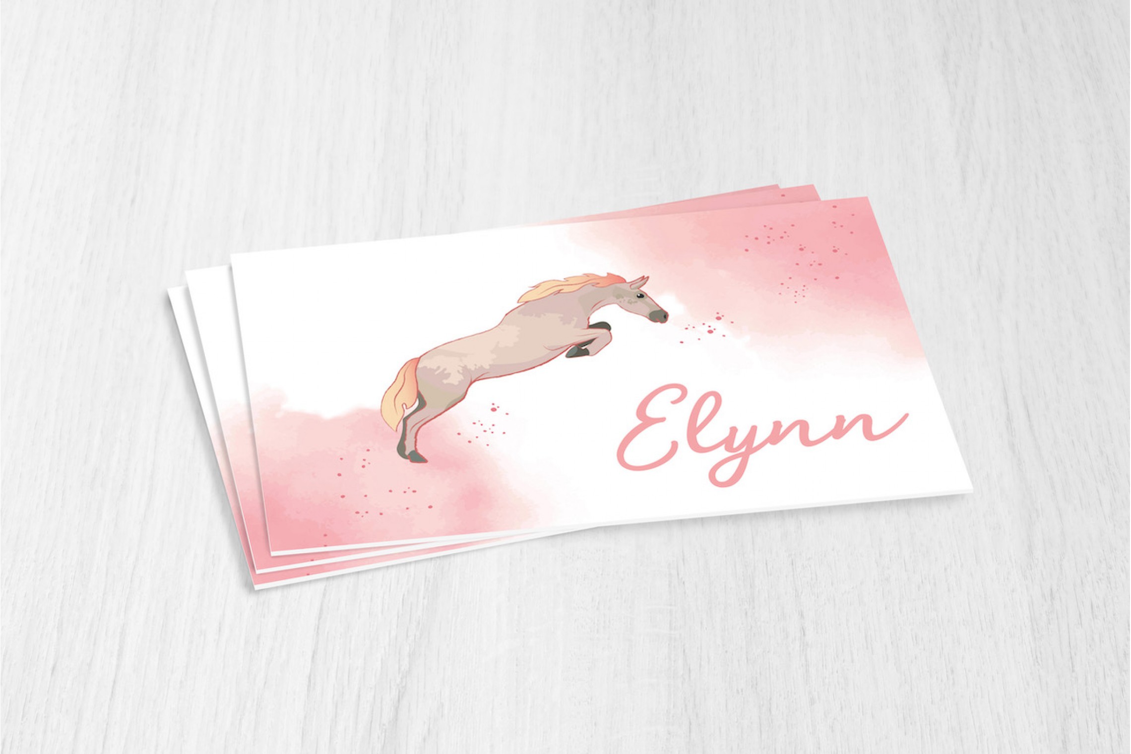 Paard met aquarel